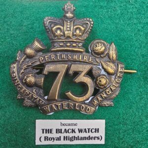 Victorian 73rd Regiment Of Foot Black Watch Glengarry Badge