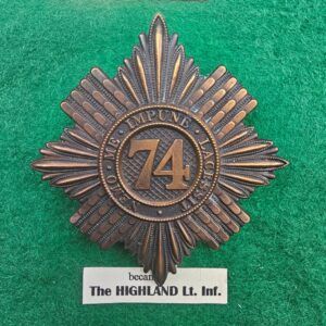 Victorian 74th Highlander Light Infantry Glengarry Badge