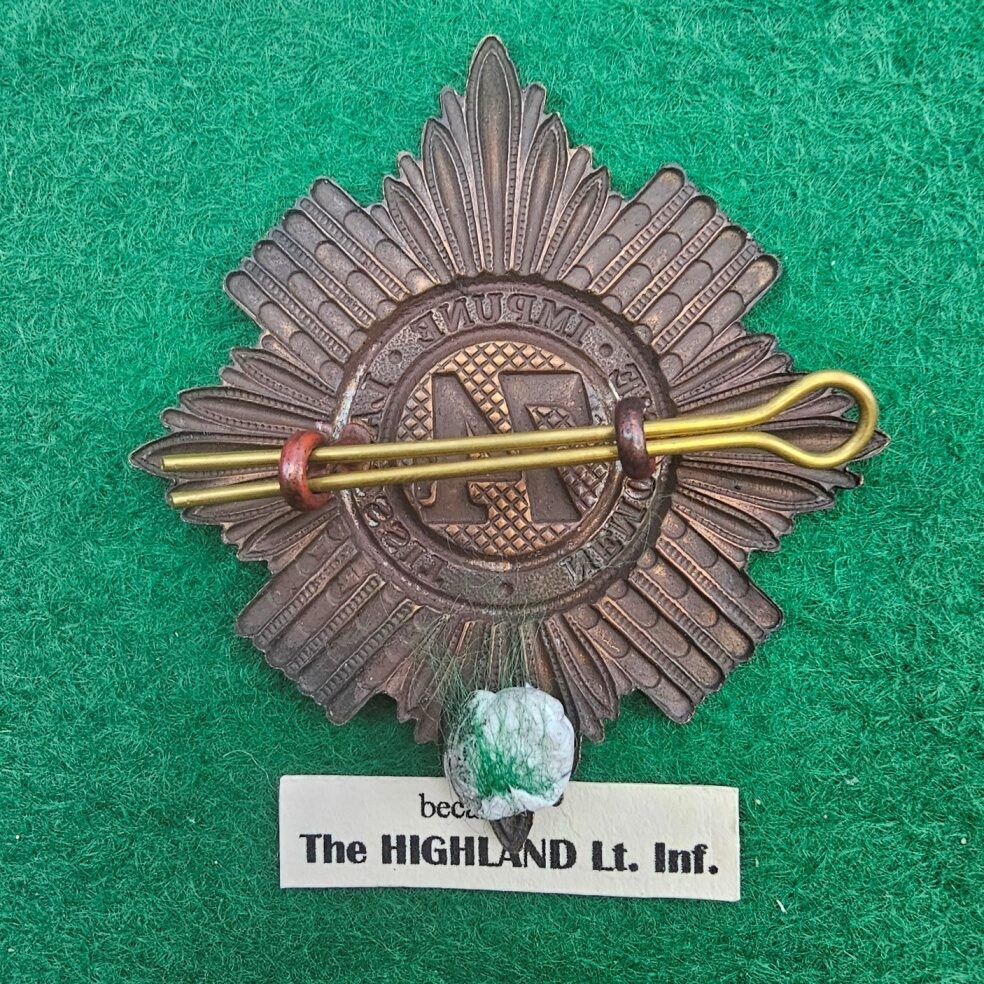 Victorian 74th Highlander Light Infantry Glengarry Badge - Image 2