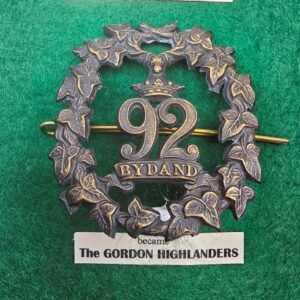Victorian 92nd Regiment Of Foot Gordon Highlanders Glengarry Badge