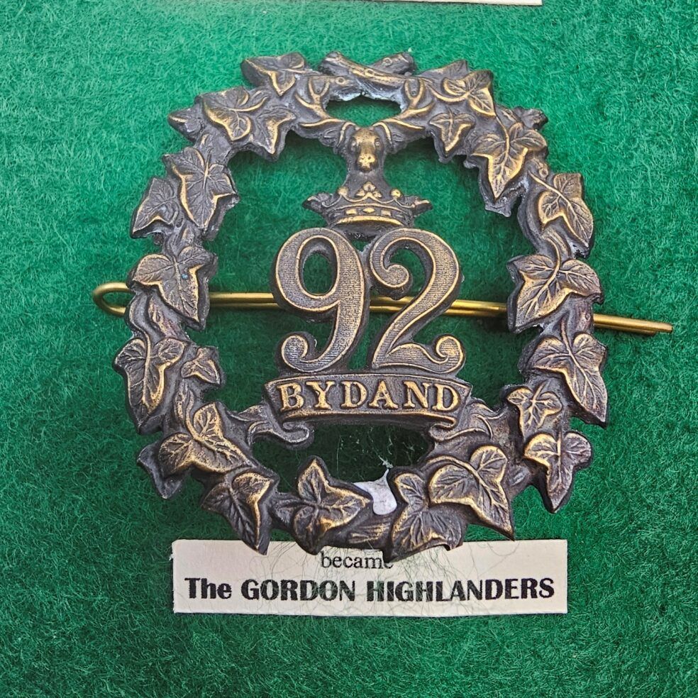 Victorian 92nd Regiment Of Foot Gordon Highlanders Glengarry Badge