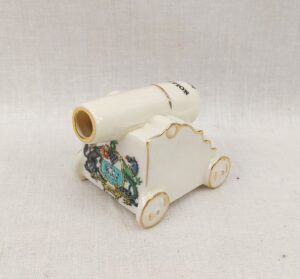 WW1 Belfast Arcadian Crested China Naval Cannon