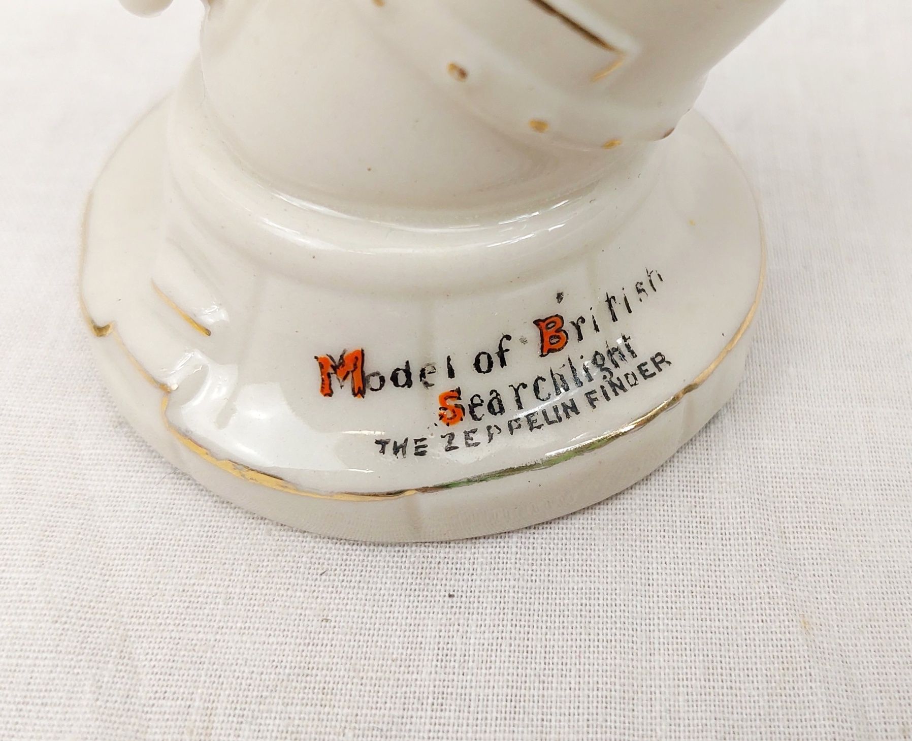 WW1 Shoeburgyness Carlton Crested China Searchlight - Image 5