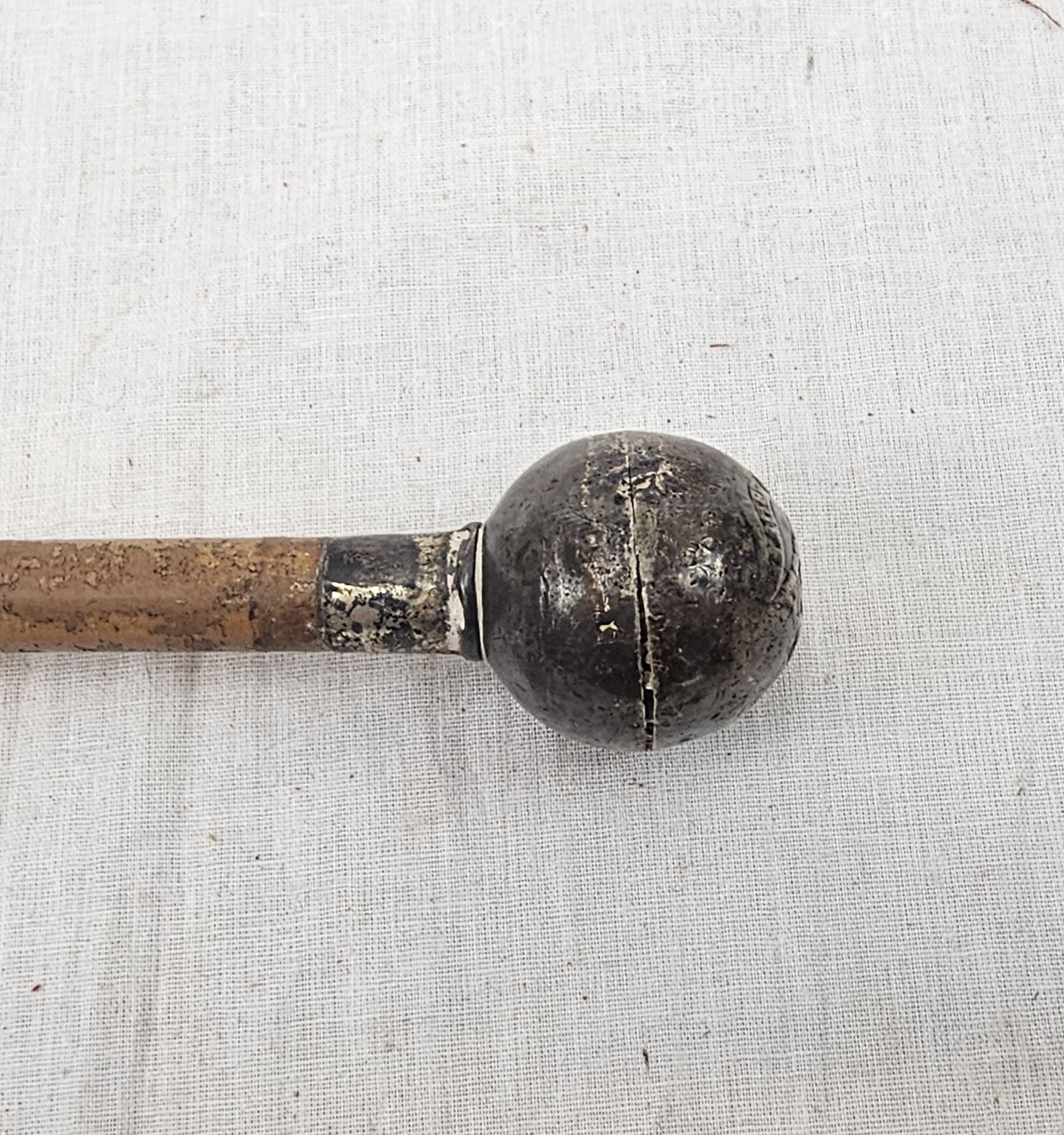 WW1 The Buffs Royal East Kent Regiment Swagger Stick With Silver Pommel #2 - Image 4