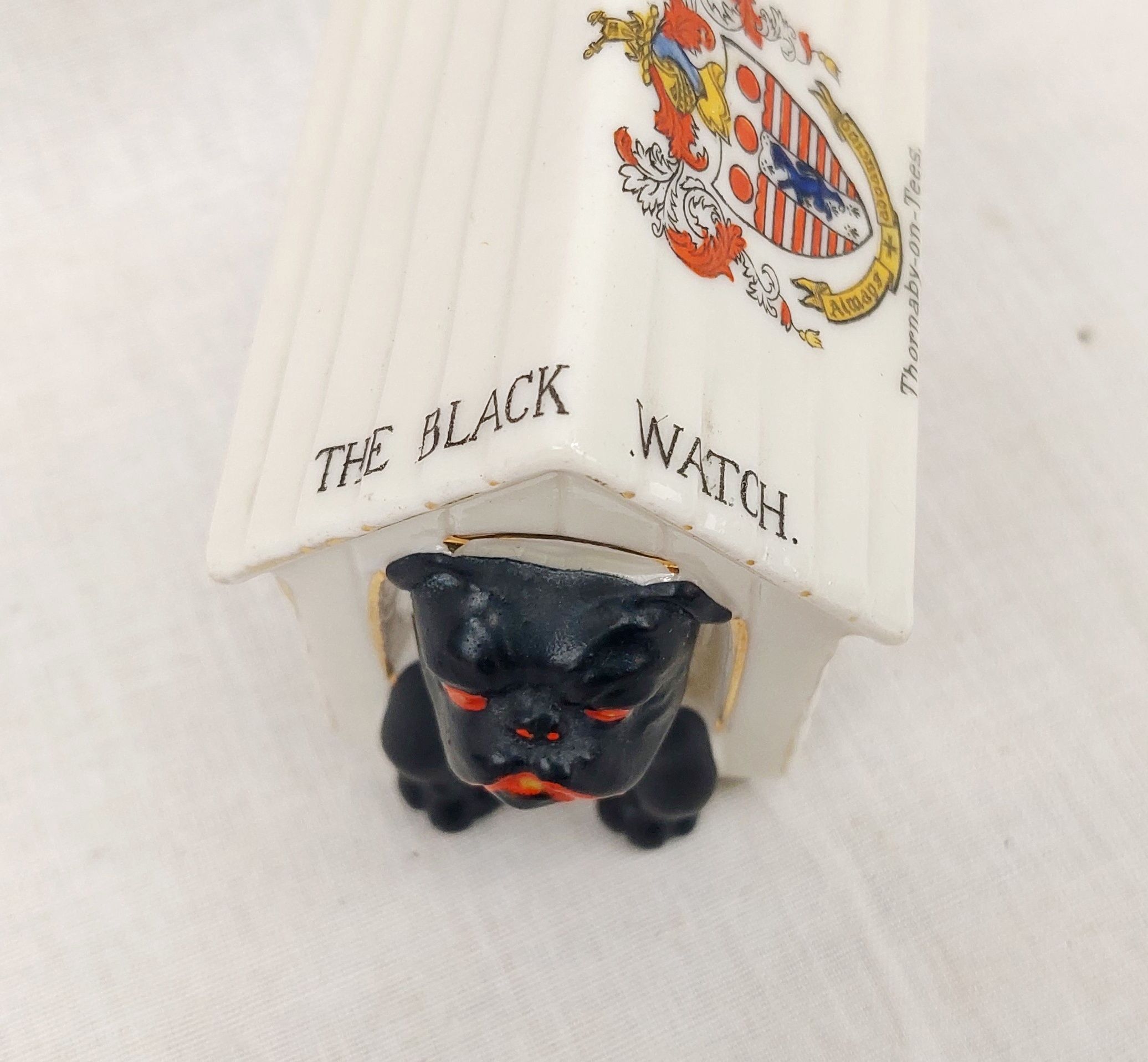 WW1 Thornaby On Tees Willow Art Crested China Black Watch - Image 3