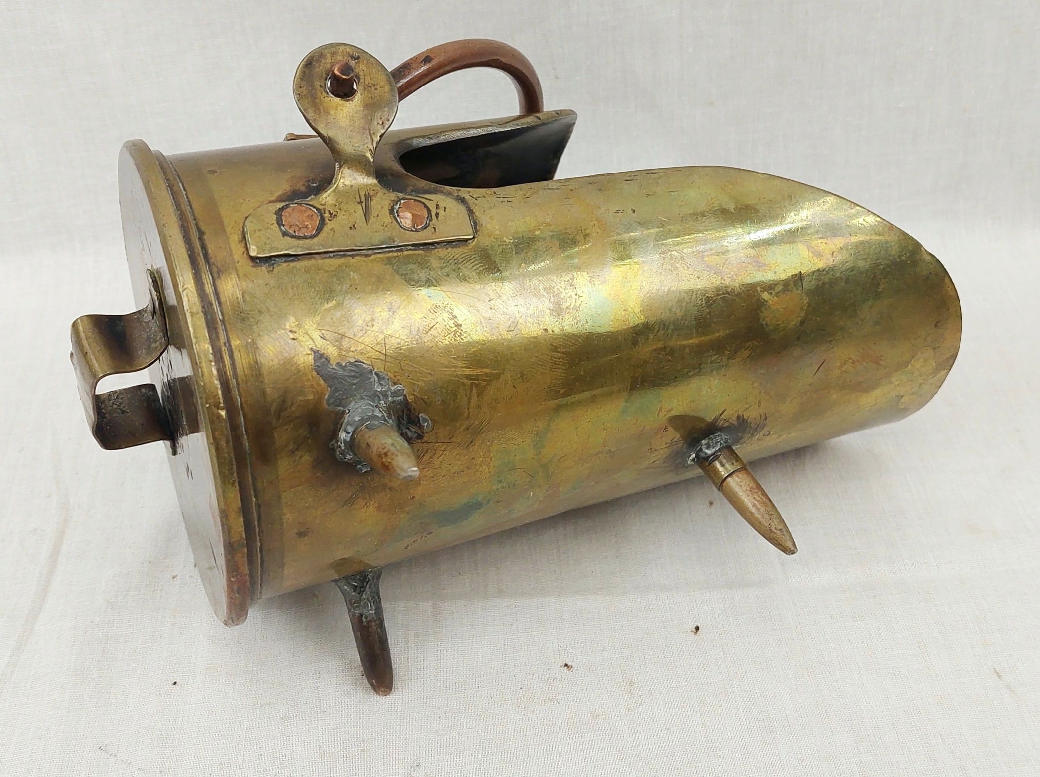 1916 18 Pounder Royal Garrison Artillery Trench Art Coal Scuttle - Image 3