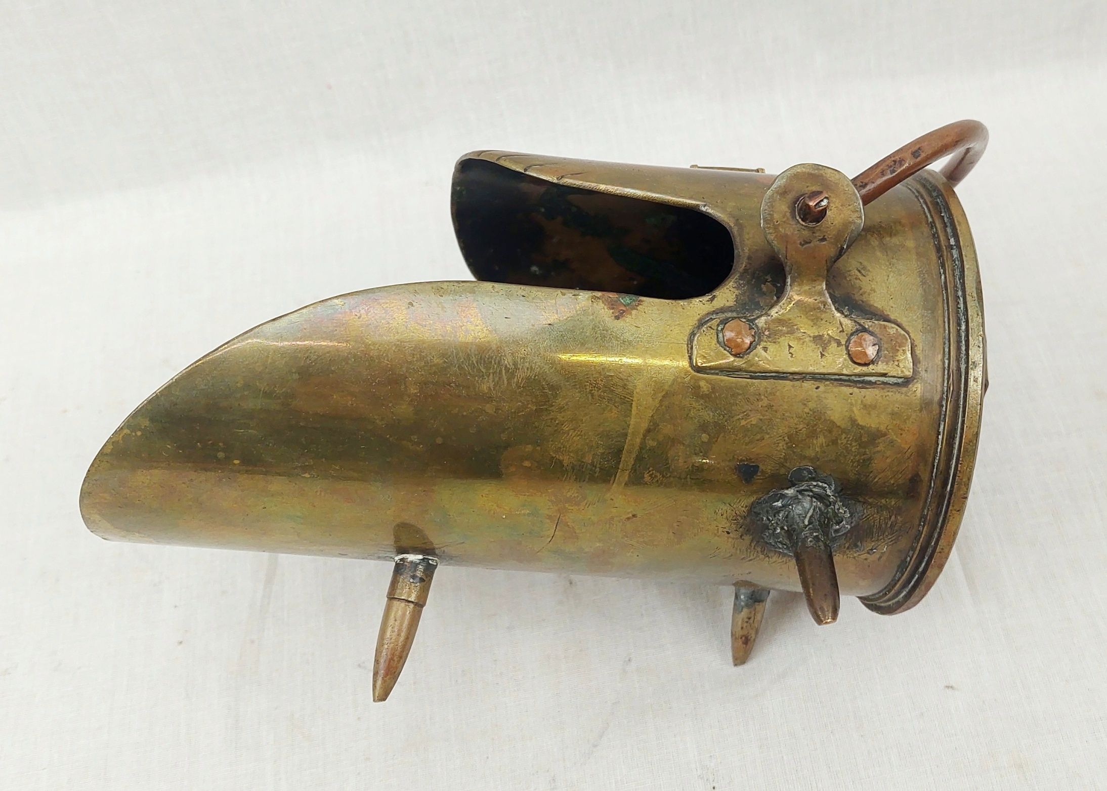 1916 18 Pounder Royal Garrison Artillery Trench Art Coal Scuttle - Image 2