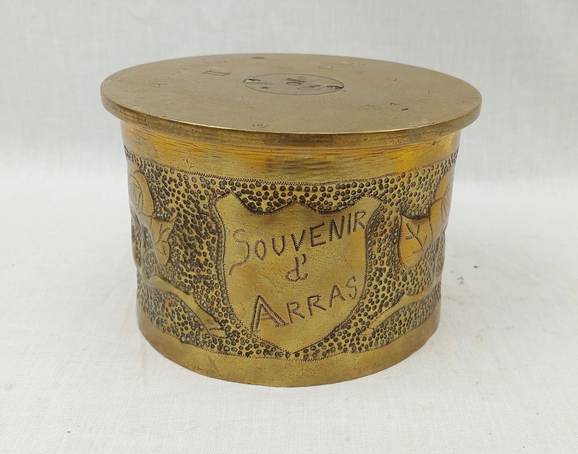 1917 4.5 Inch Trench Art Arras Jar - Image 4