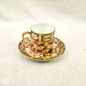 1923 Royal Crown Derby 2451 Pattern Imari Coffee Cup And Saucer