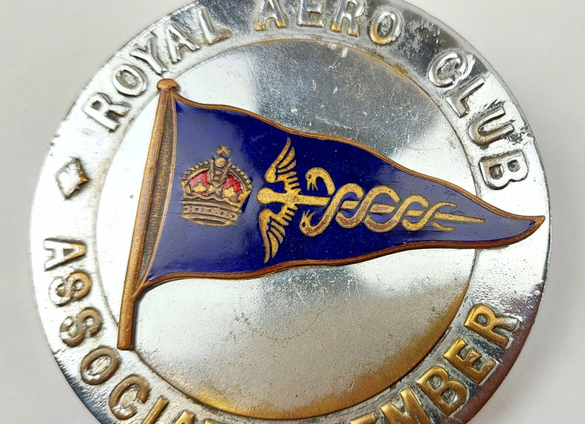 1950's Royal Aero Club United Kingdom Associate Member Car Badge #2 - Image 2
