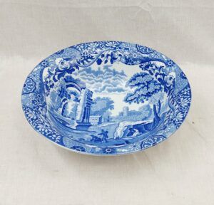 19th Century Spode Italian Blue Round Bowl