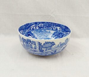 19th Century Spode Italian Blue Round Salad Bowl