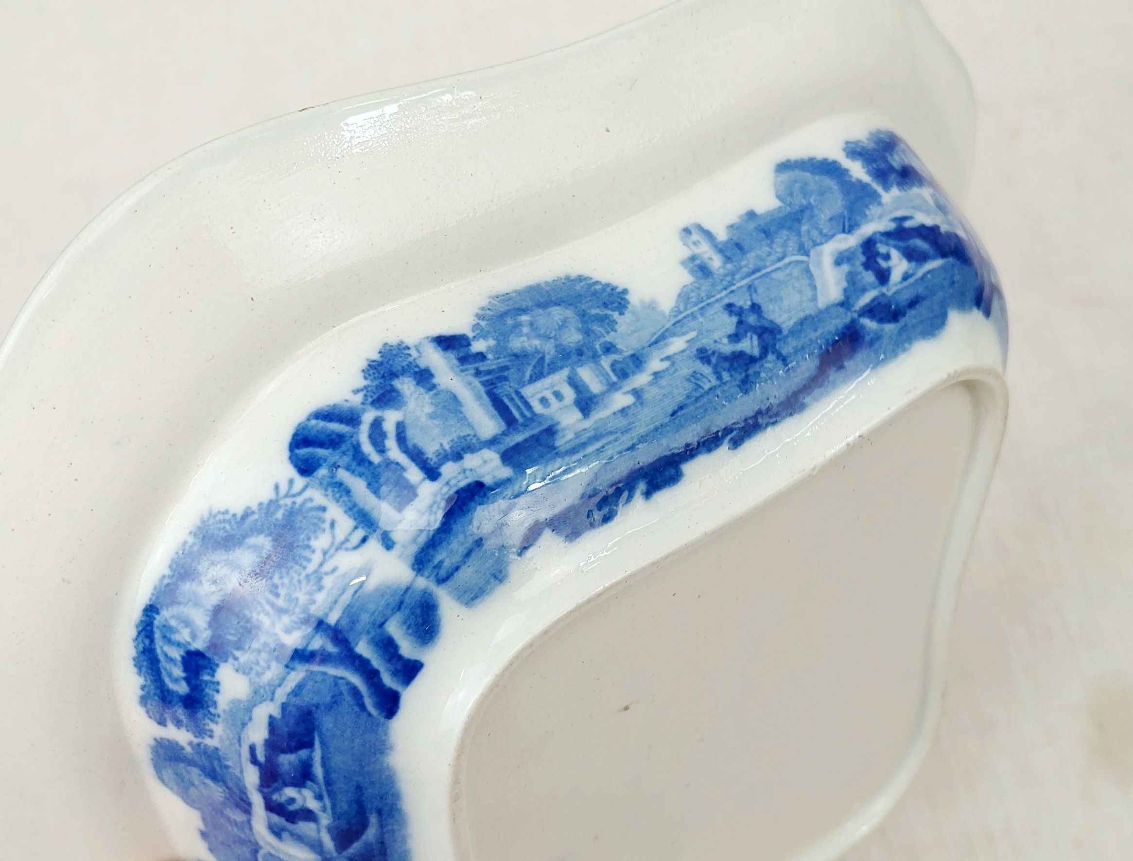 19th Century Spode Italian Blue Square Bowl - Image 3