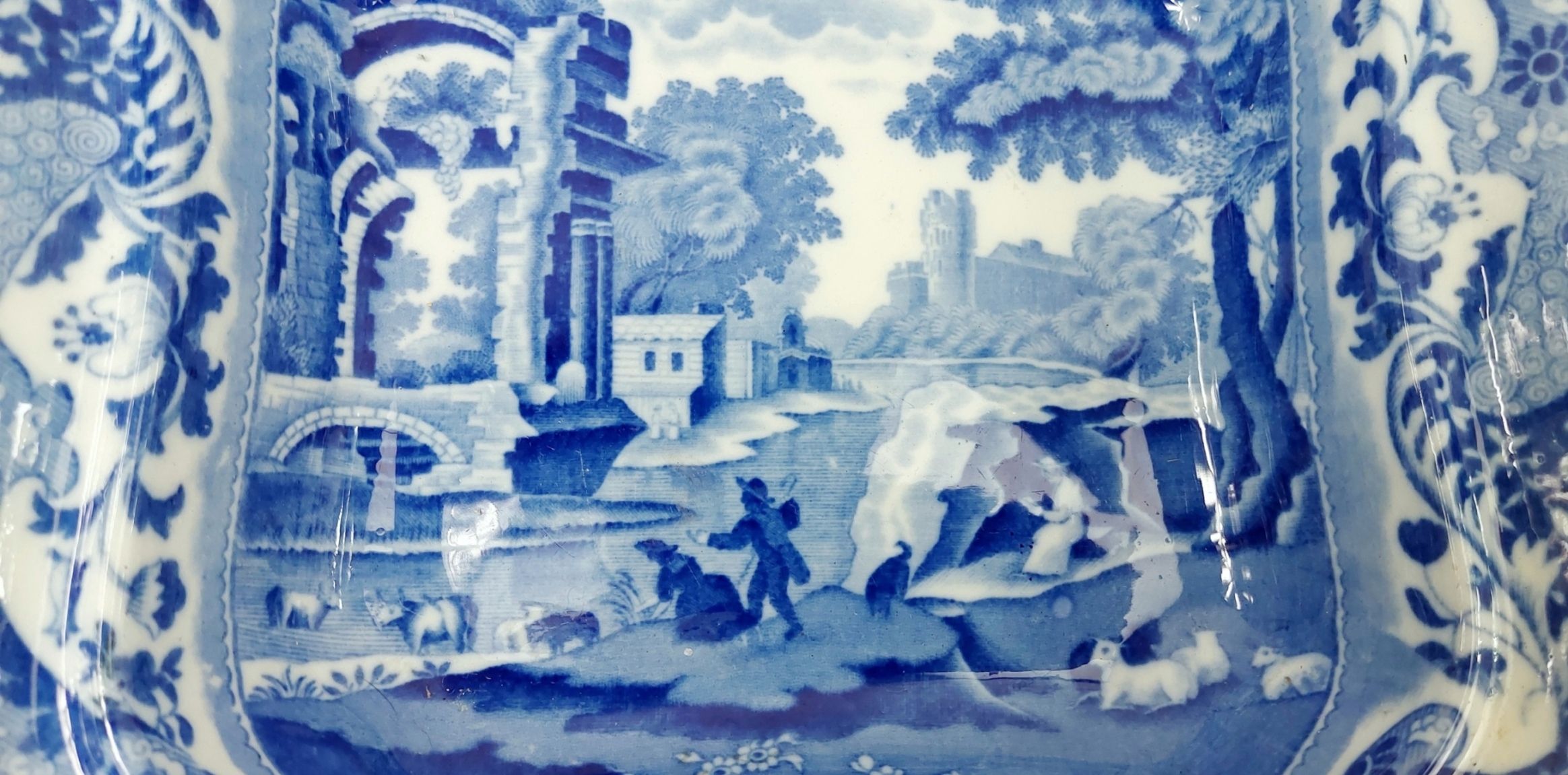 19th Century Spode Italian Blue Square Bowl - Image 9