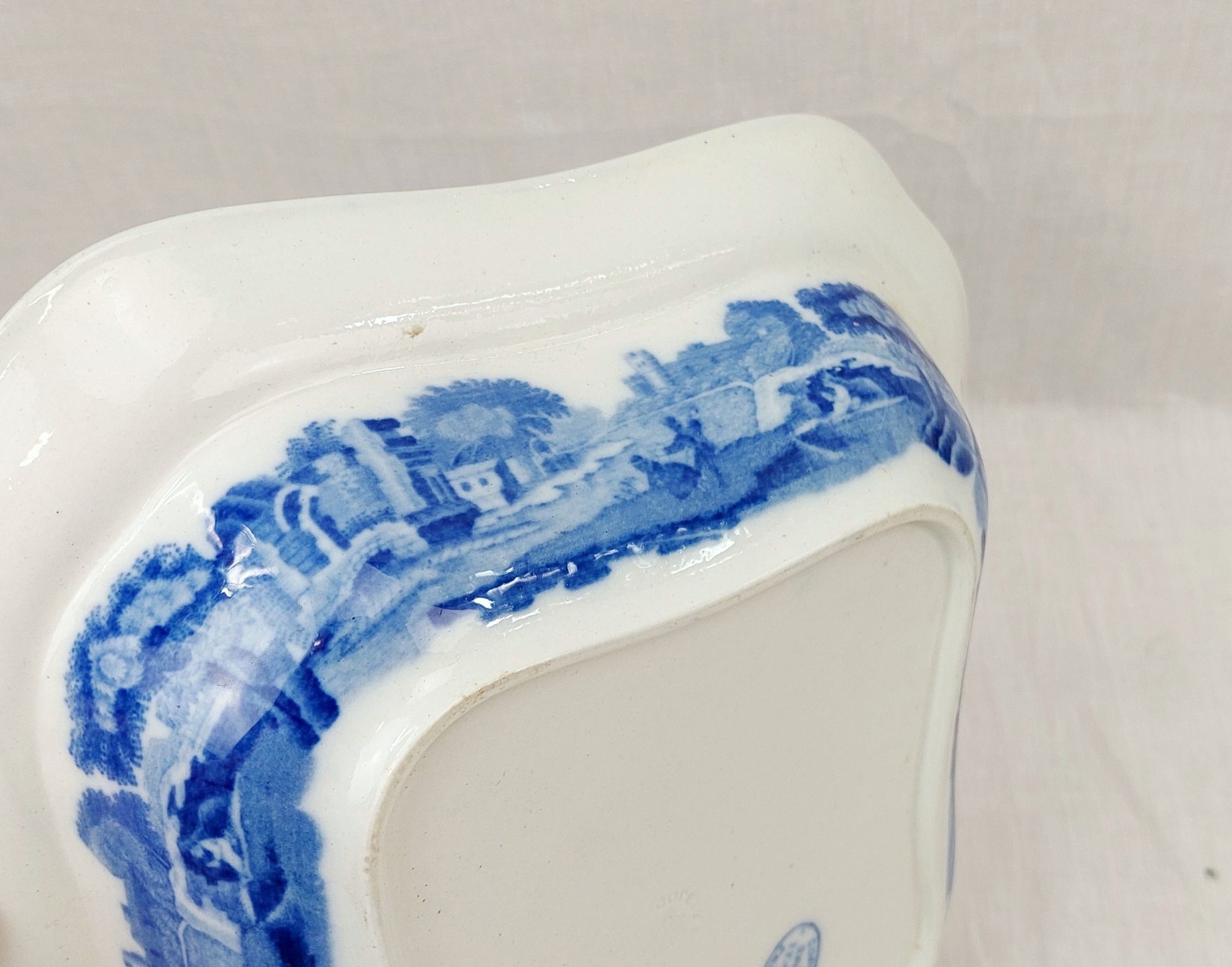 19th Century Spode Italian Blue Square Bowl - Image 6