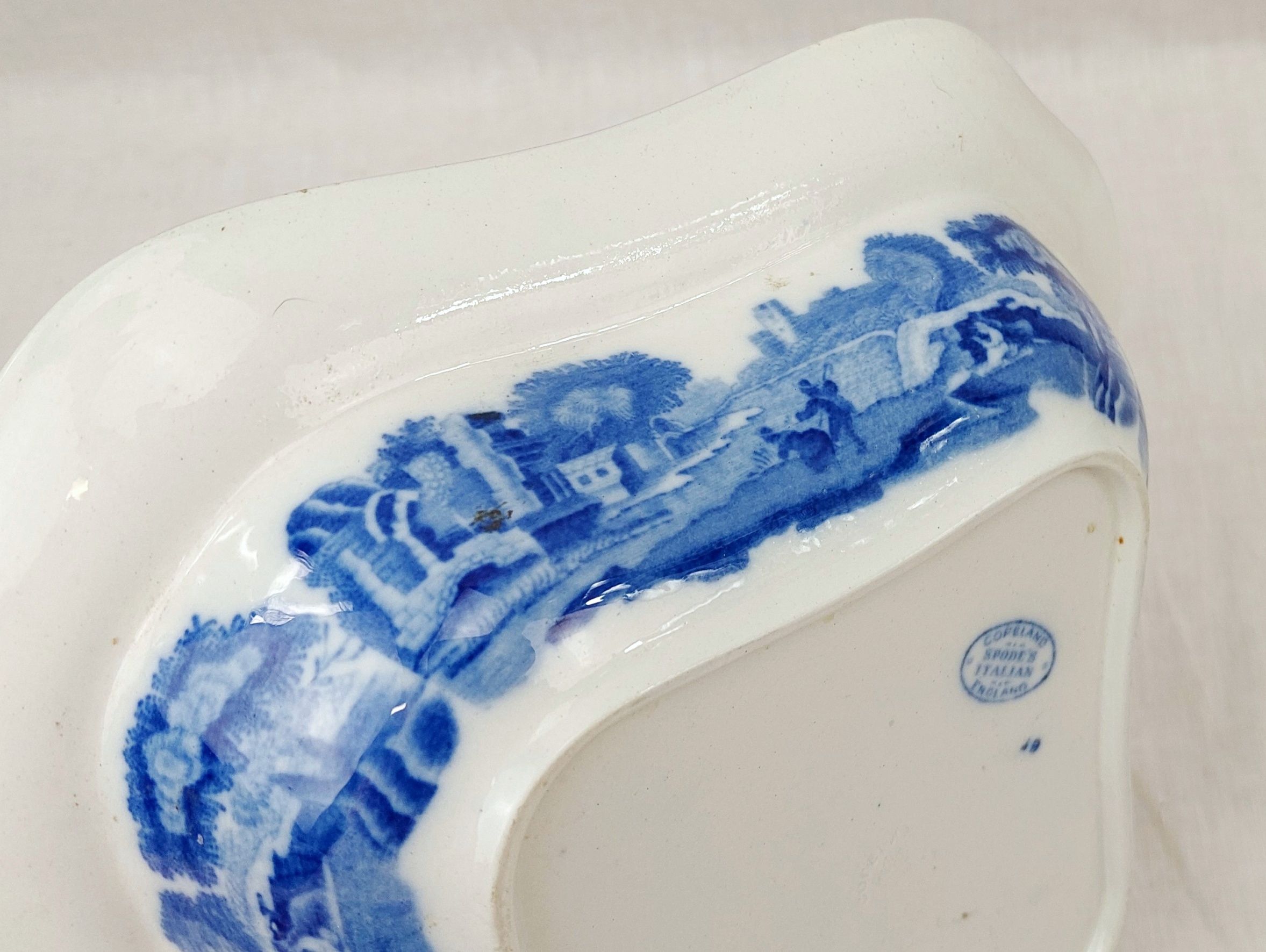 19th Century Spode Italian Blue Square Bowl - Image 5