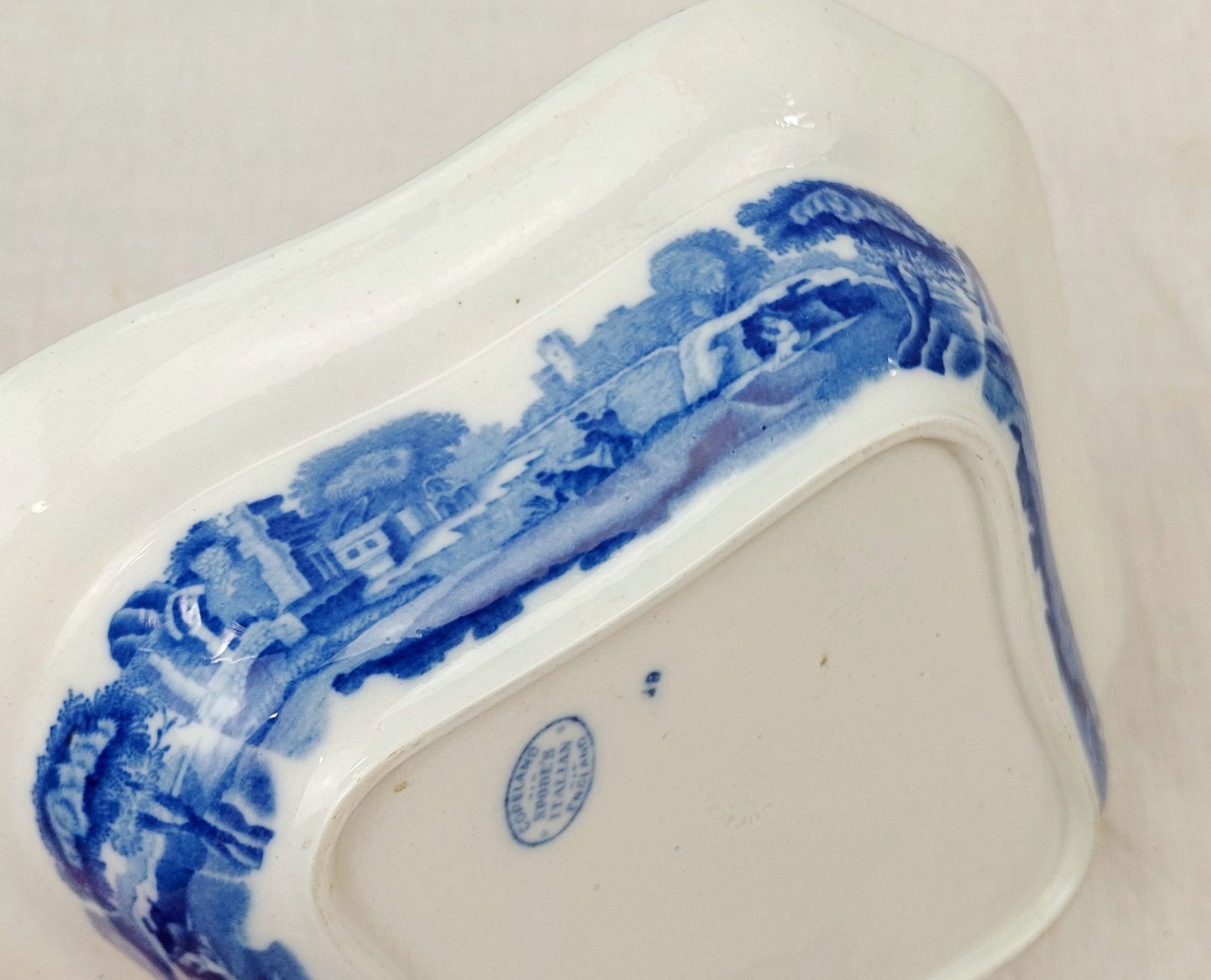 19th Century Spode Italian Blue Square Bowl - Image 4