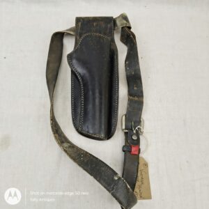 American US Vintage "Hunter" Leather Revolver Holster – Black Leather, Belt Loop Fitting