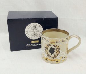Boxed 1972 Wedgwood Royal Silver Wedding Large Mug