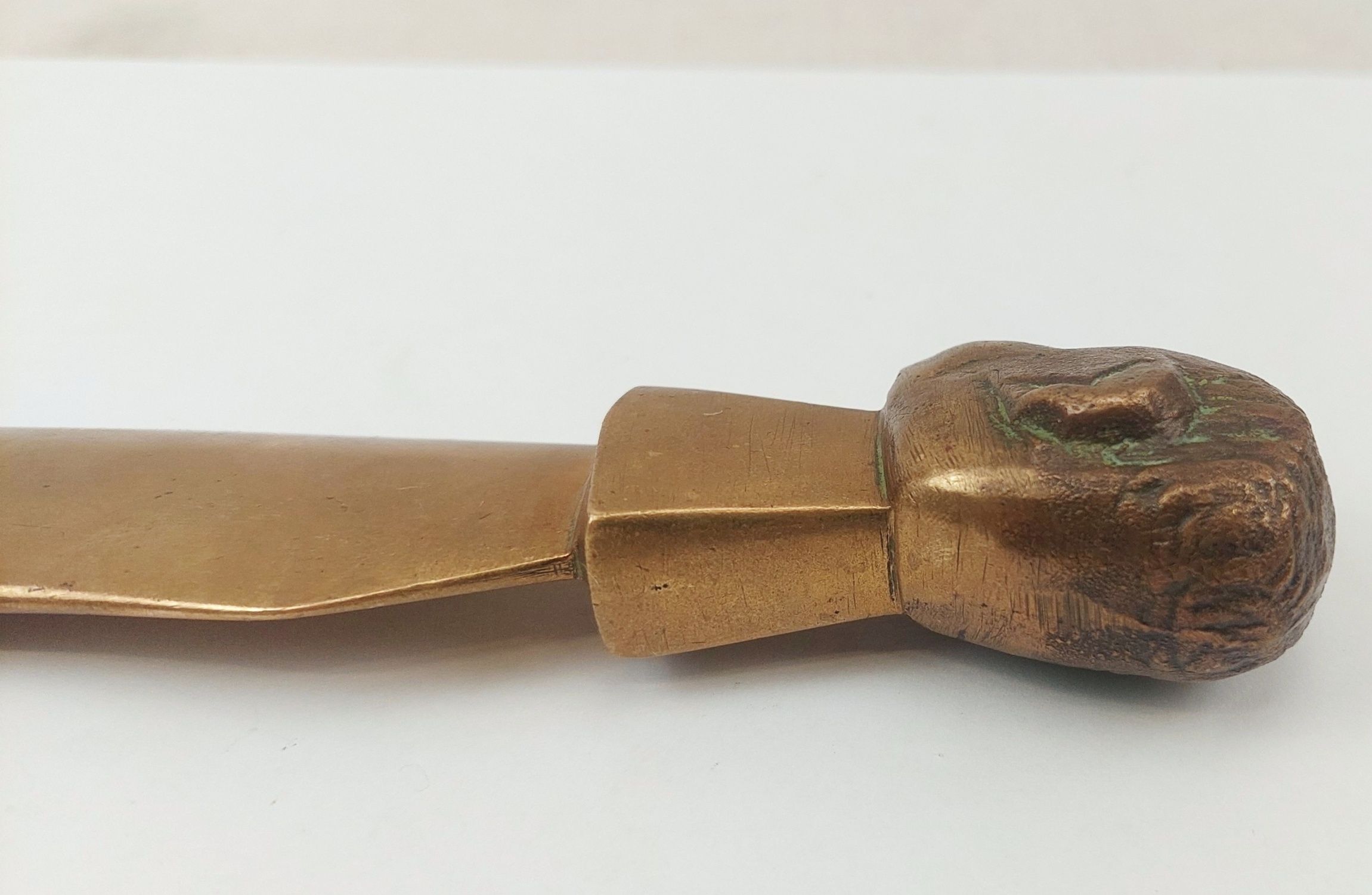 Early 20th Century African Head Brass Letter Opener - Image 5