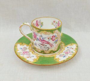 c1892 Mintons Cockatrice Pattern Cup & Saucer