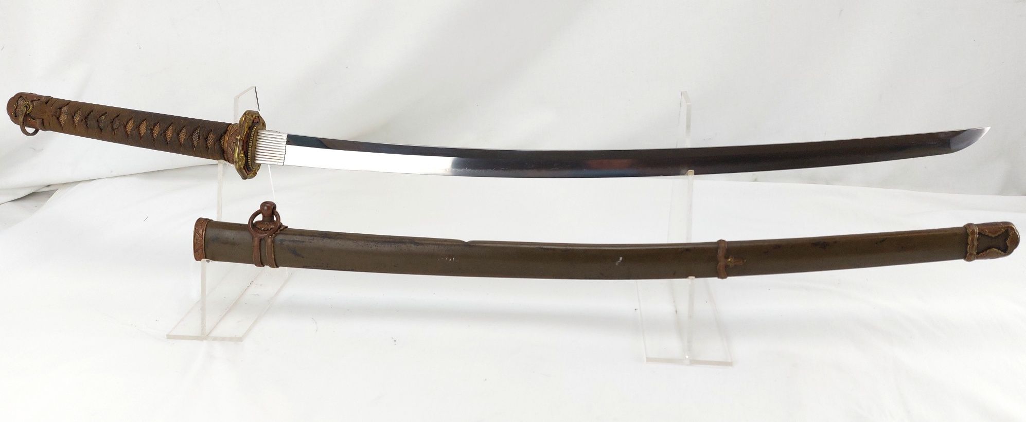 Japanese, WW2-1943, Type 98 Shin Guntō “One Looker” with Gendaitō Blade by Yūshu Hōjōji Hiromasa, Signed, Dated, Combat Carried