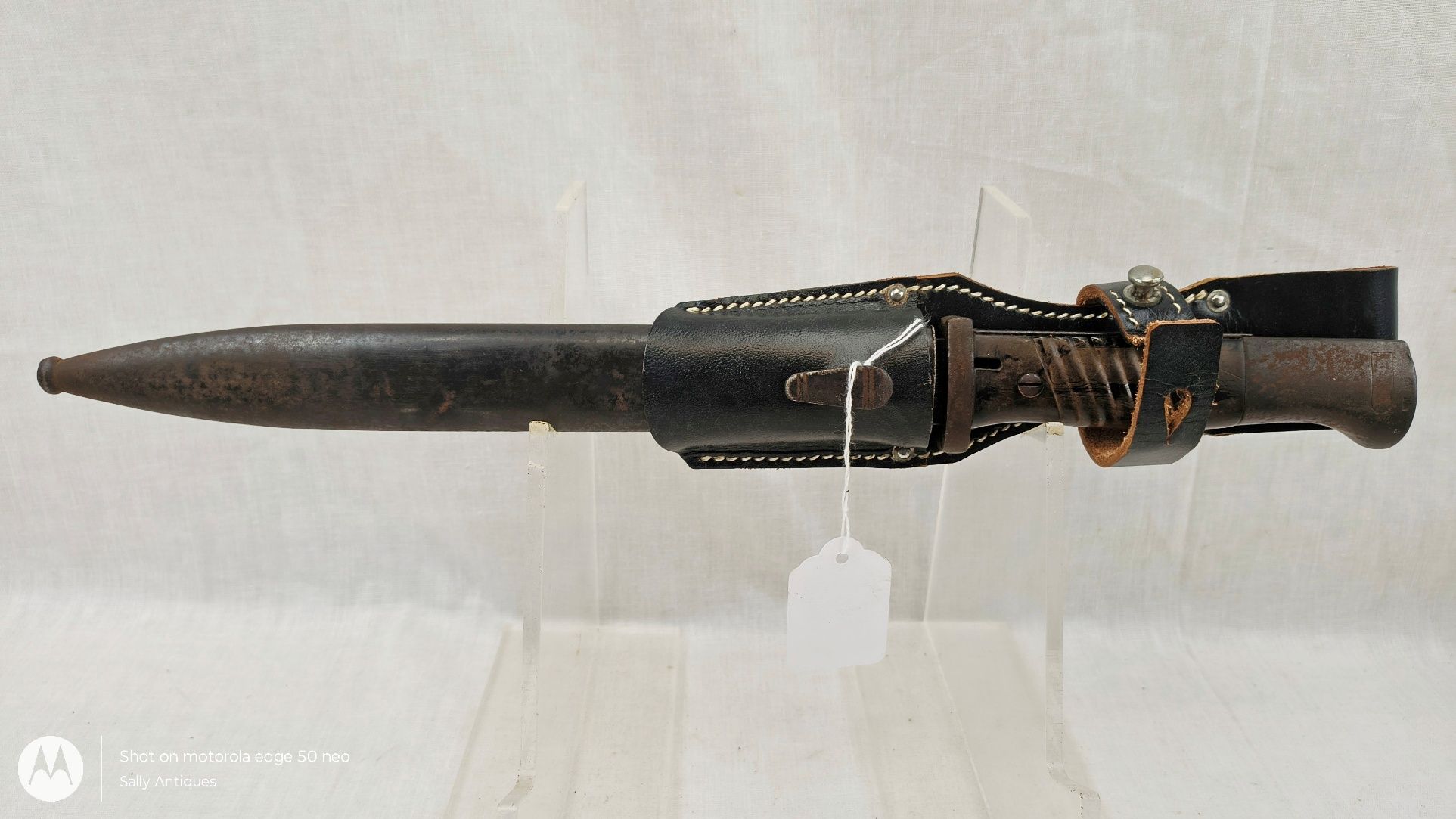 Mauser K98 Rifle Bayonet, Scabbard and Black Leather Frog