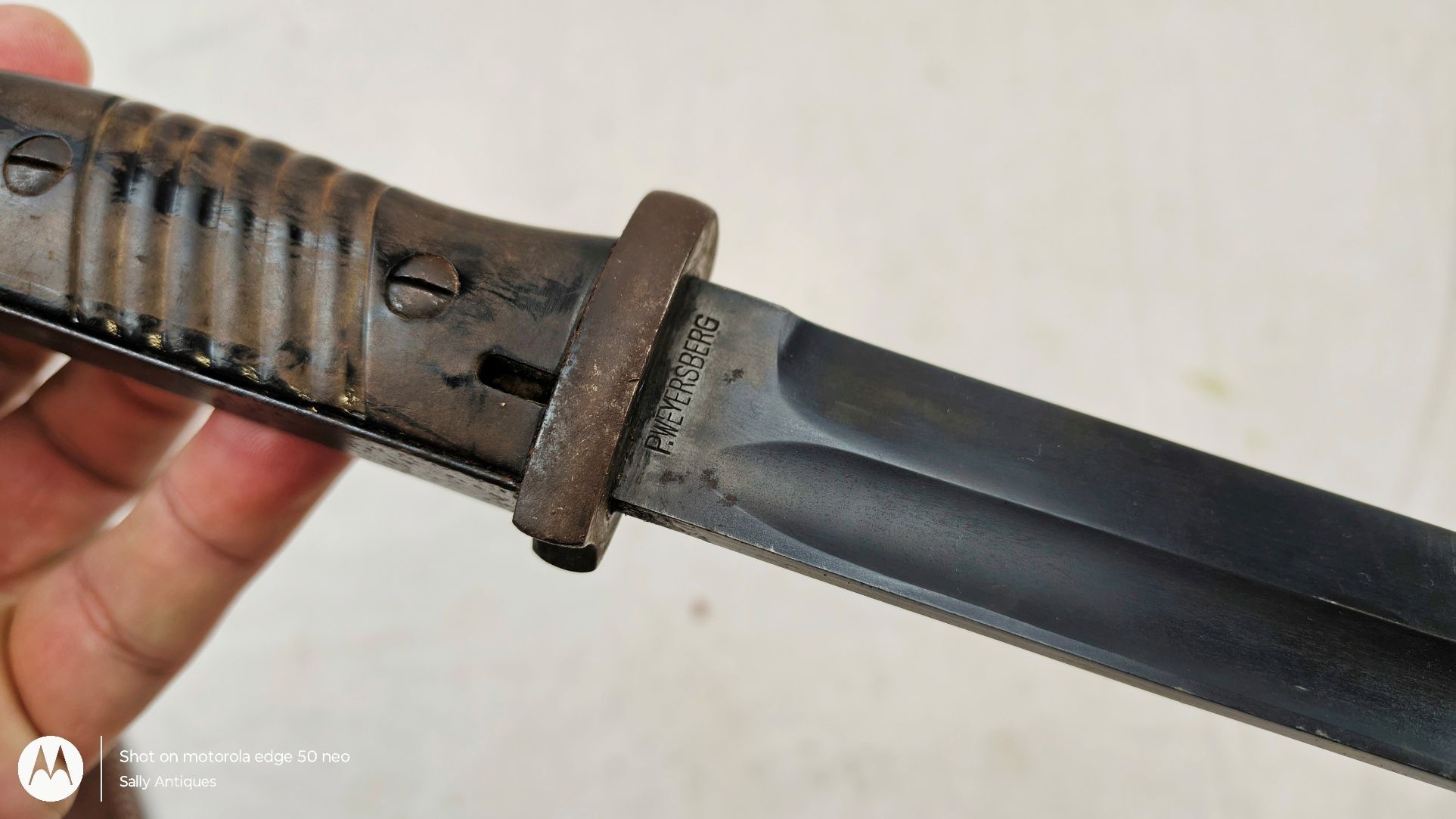 Mauser K98 Rifle Bayonet, Scabbard and Black Leather Frog - Image 6
