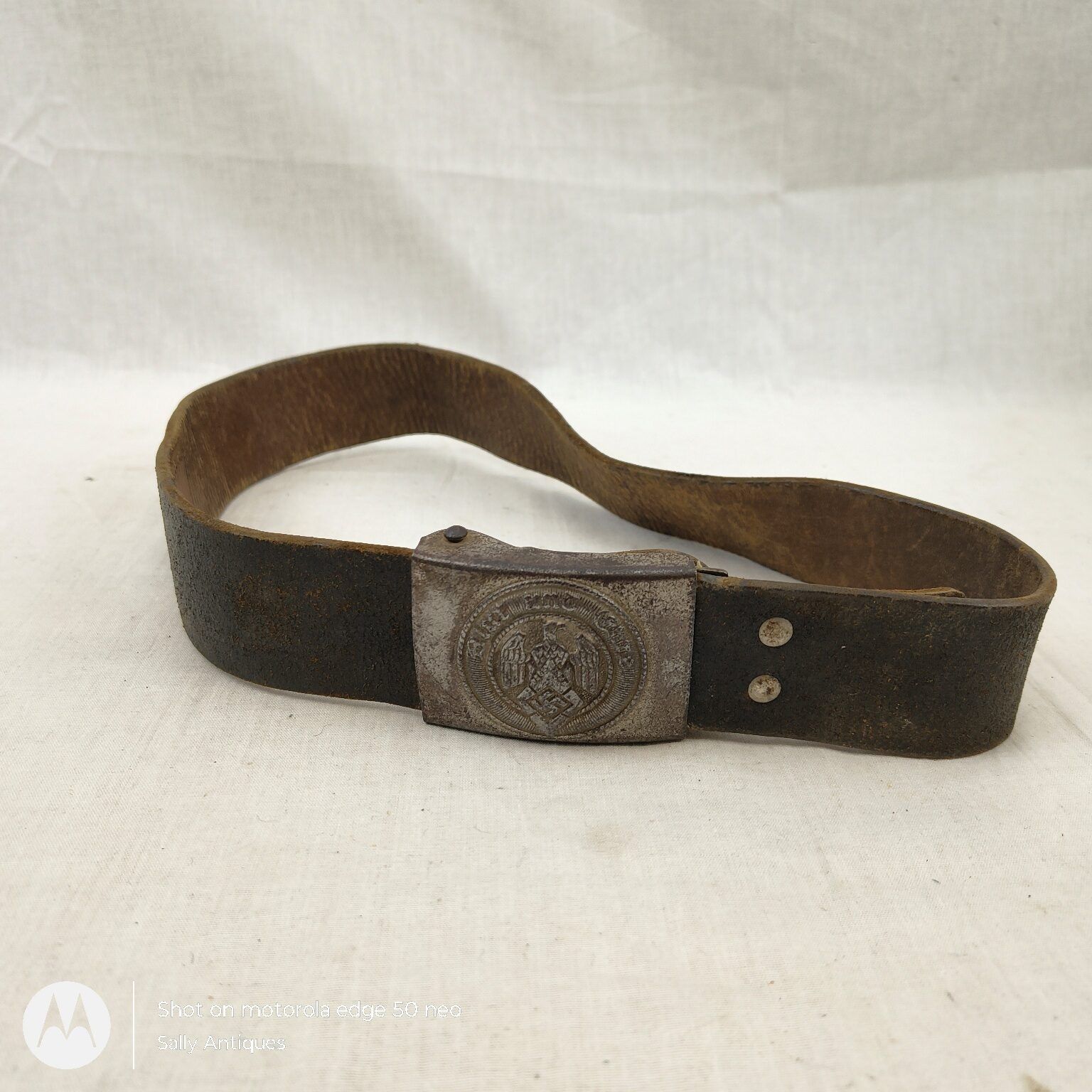 Original Nazi German WWII Hitler Youth (Hitlerjugend) Belt & Buckle – “Blut und Ehre!” (Blood and Honour)