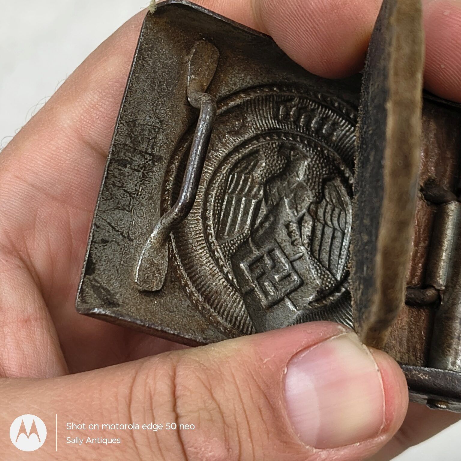 Original Nazi German WWII Hitler Youth (Hitlerjugend) Belt & Buckle – “Blut und Ehre!” (Blood and Honour) - Image 4
