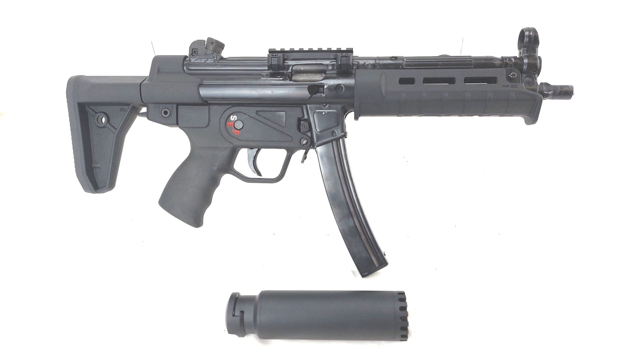 MP5 9×19mm Sub-Machine Gun, Cased, with B&T Silencer, spare telescopic stock & handguard, sling, cleaning kit & MKE manual, Deactivated - Image 3