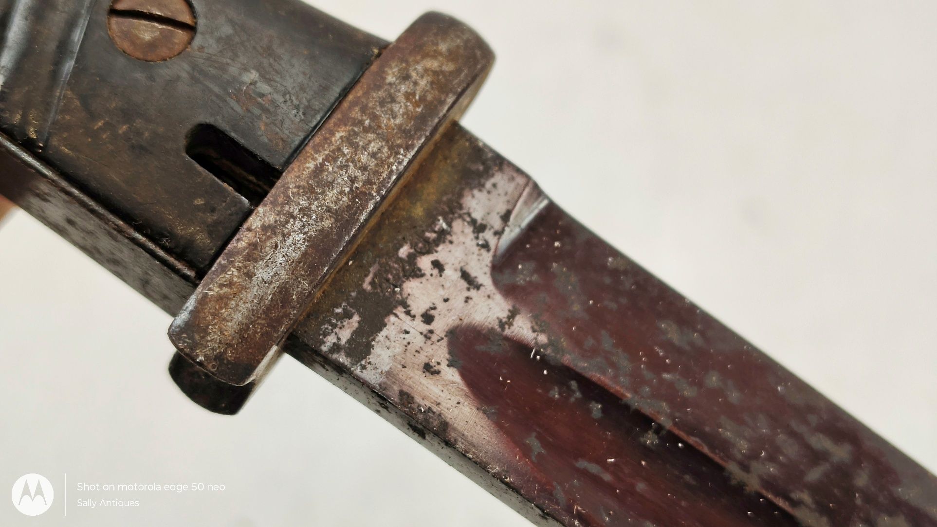 German Mauser K98 Rifle Bayonet, Scabbard and Brown Leather Frog - Image 4