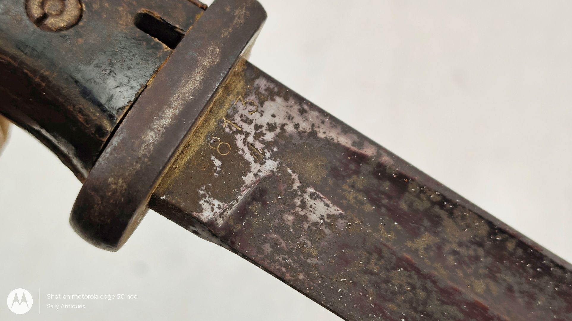 German Mauser K98 Rifle Bayonet, Scabbard and Brown Leather Frog - Image 5