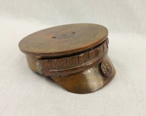 WW1 1915 4.5 Inch Howitzer British Army Trench Art Officers Cap