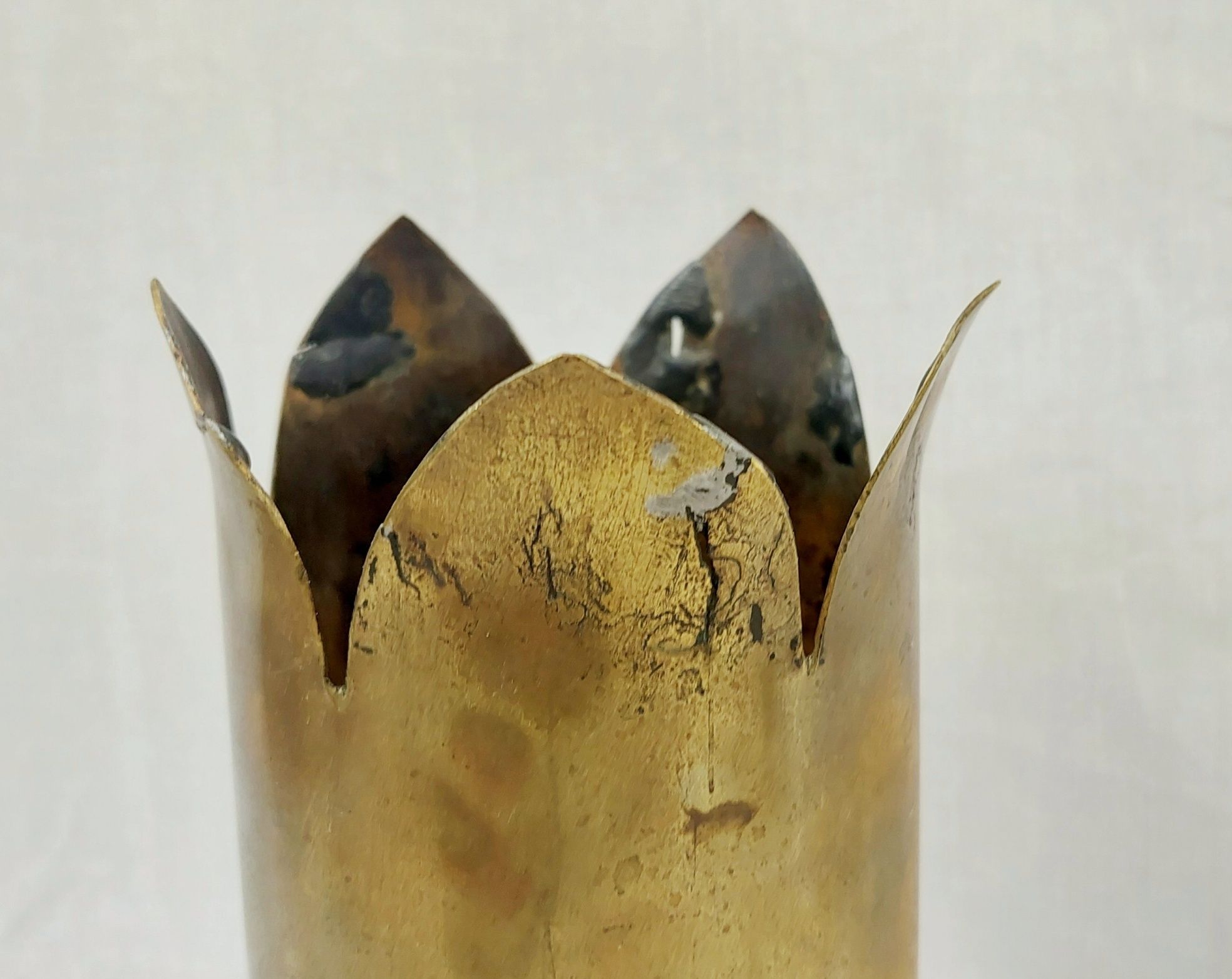 WW1 1917 13 Pounder Trench Art Shell Case RGA Royal Garrison Artillery - Image 4