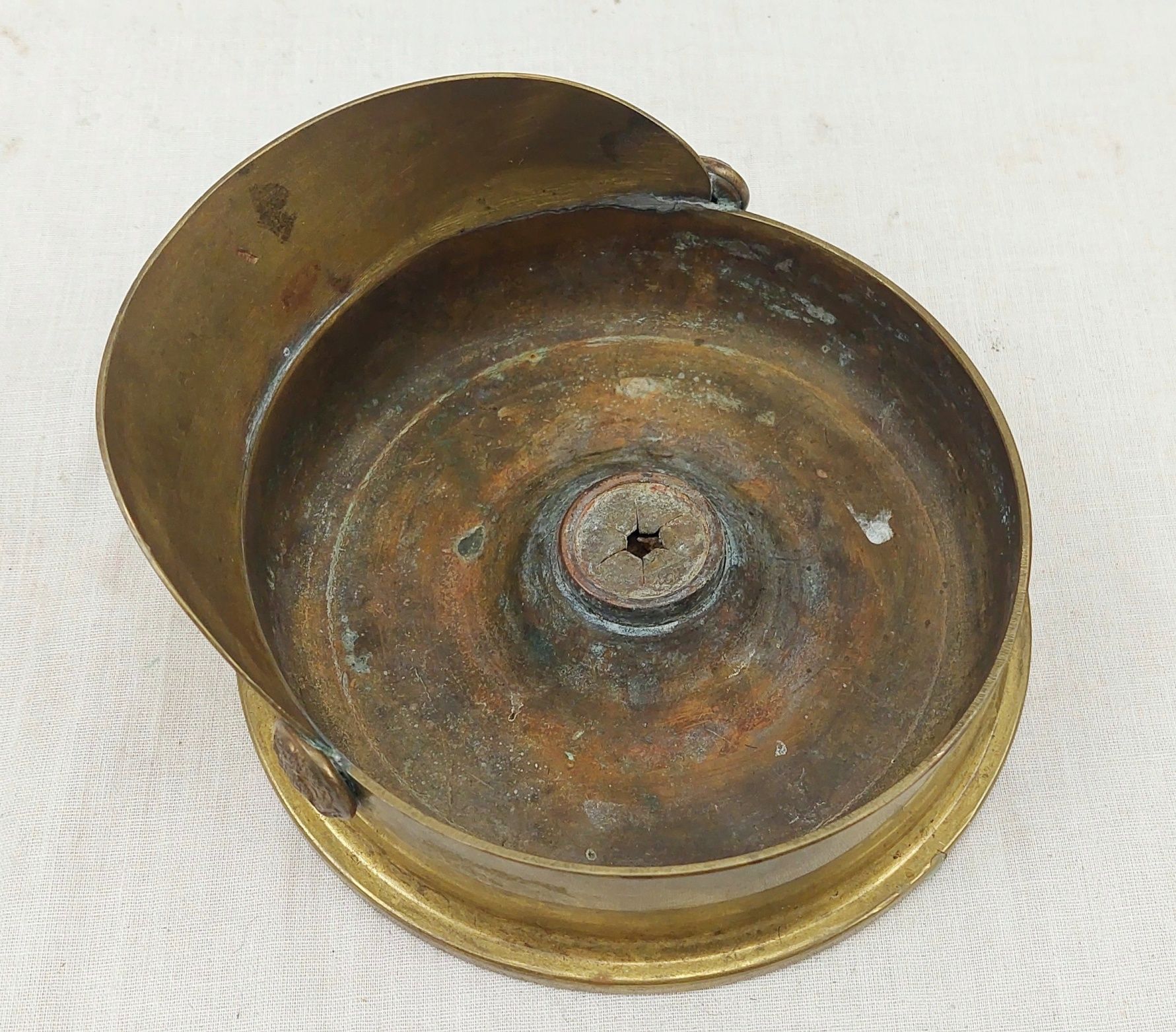 WW1 4.5 Inch Howitzer British Army Trench Art Officers Cap - Image 2