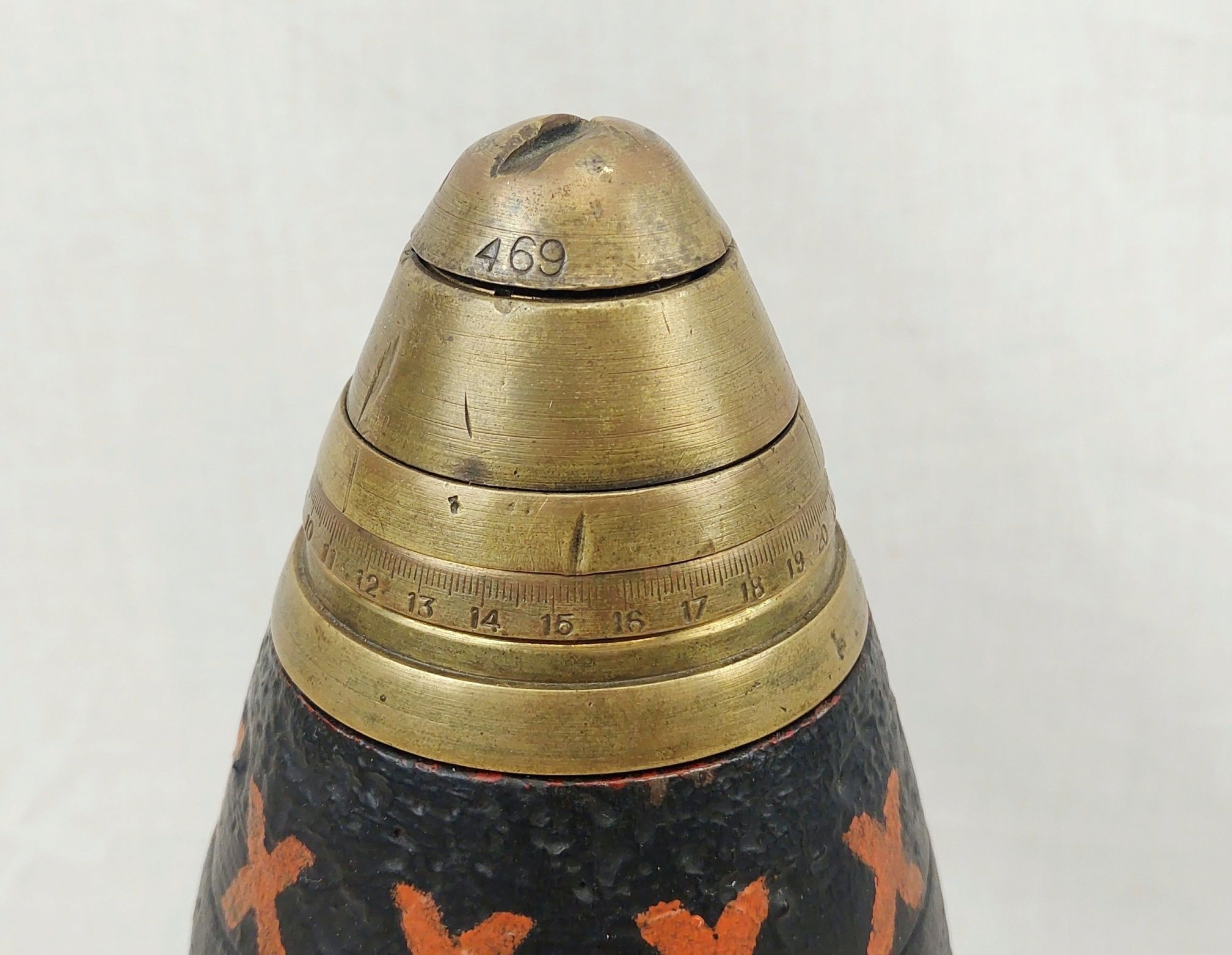 WW1 British 4.5 Howitzer Shrapnel Artillery Shell - Image 5