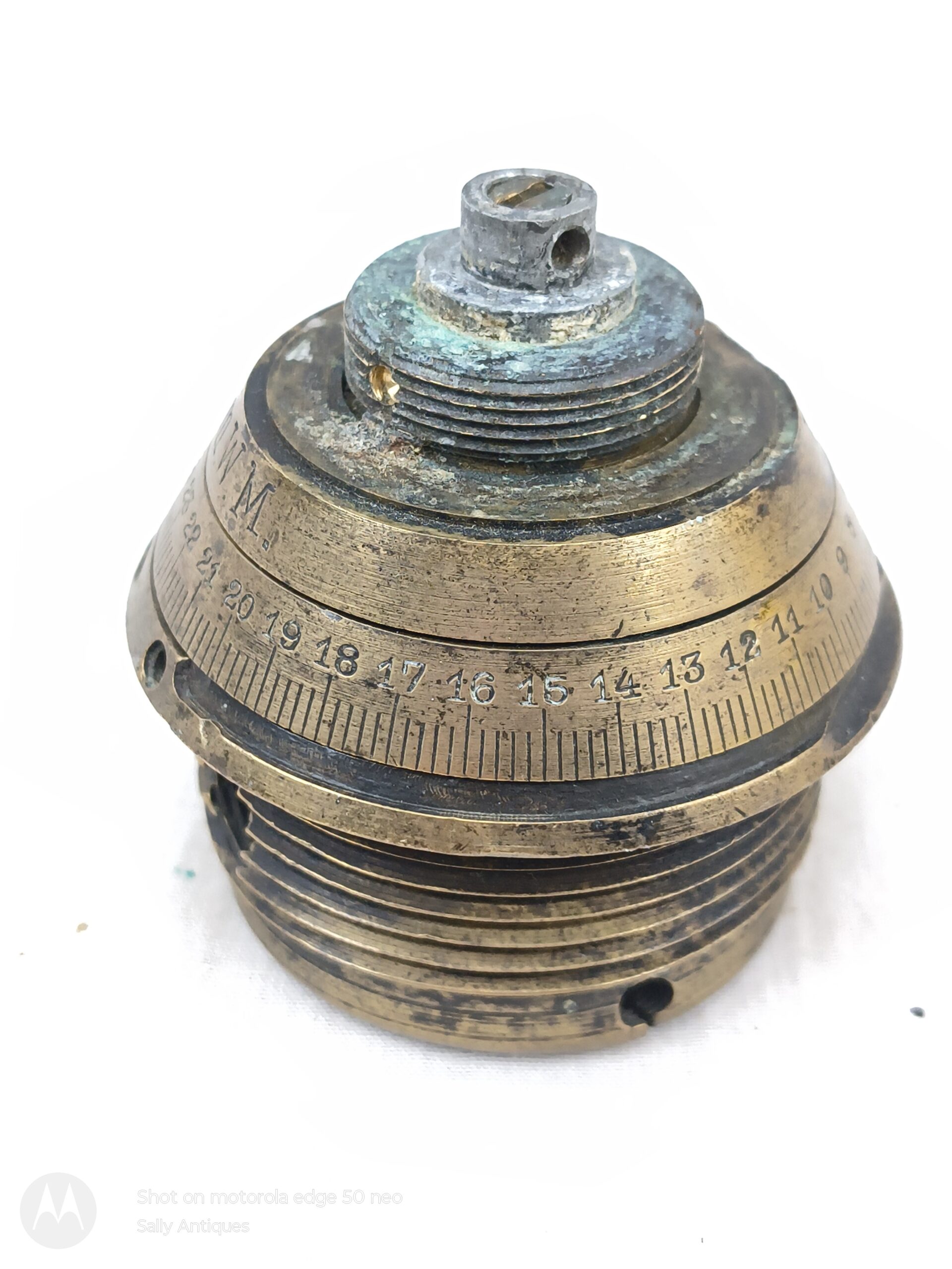 WW1 Imperial German ZsumWM fuse marked RhMF 1918 - Image 4