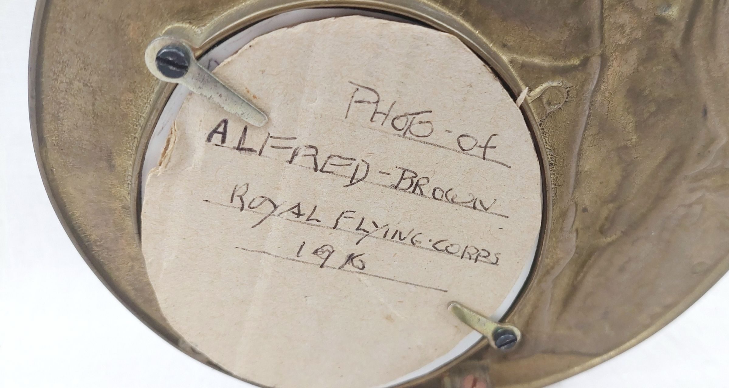 WW1 Memorial Photograph To Alfred Brown RFC Died 1916 - Image 2
