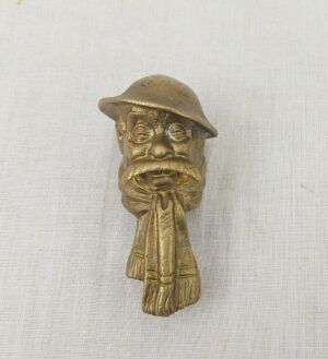 WW1 Old Bill Bruce Bairnsfather Brass Motorcycle Mascot