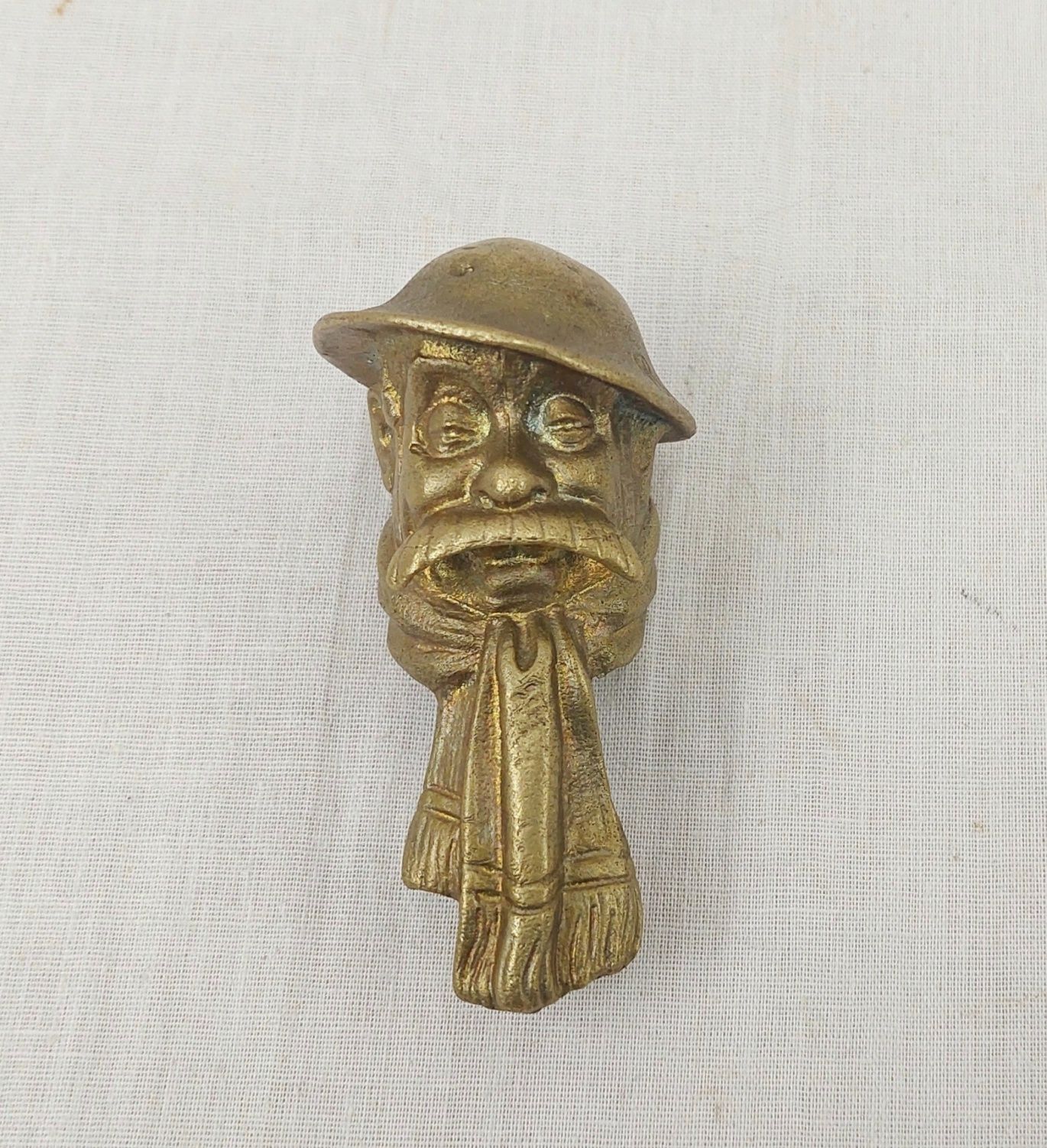 WW1 Old Bill Bruce Bairnsfather Brass Motorcycle Mascot