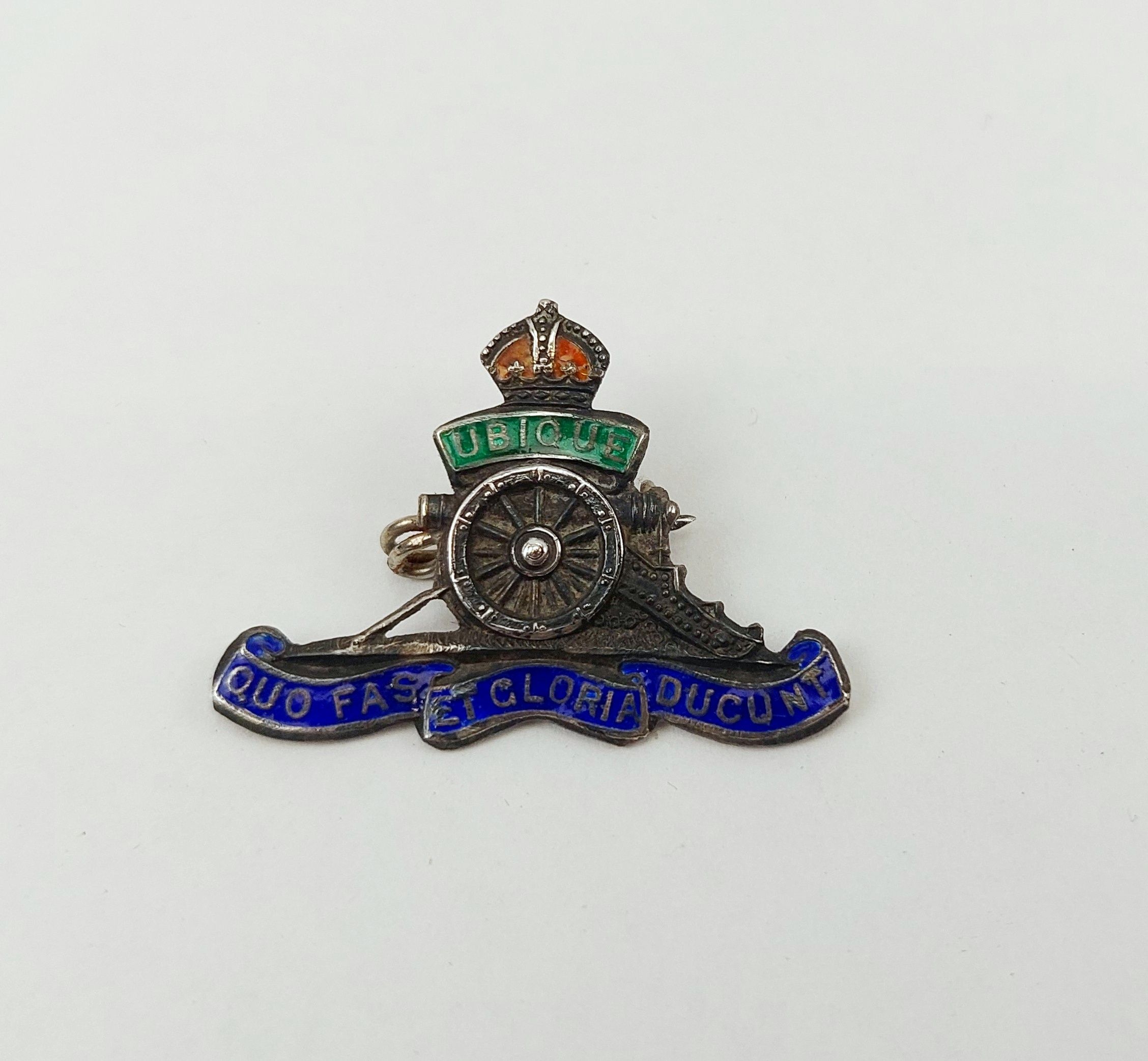 WW1 Sterling Silver Royal Artillery Sweetheart Badge - Image 2