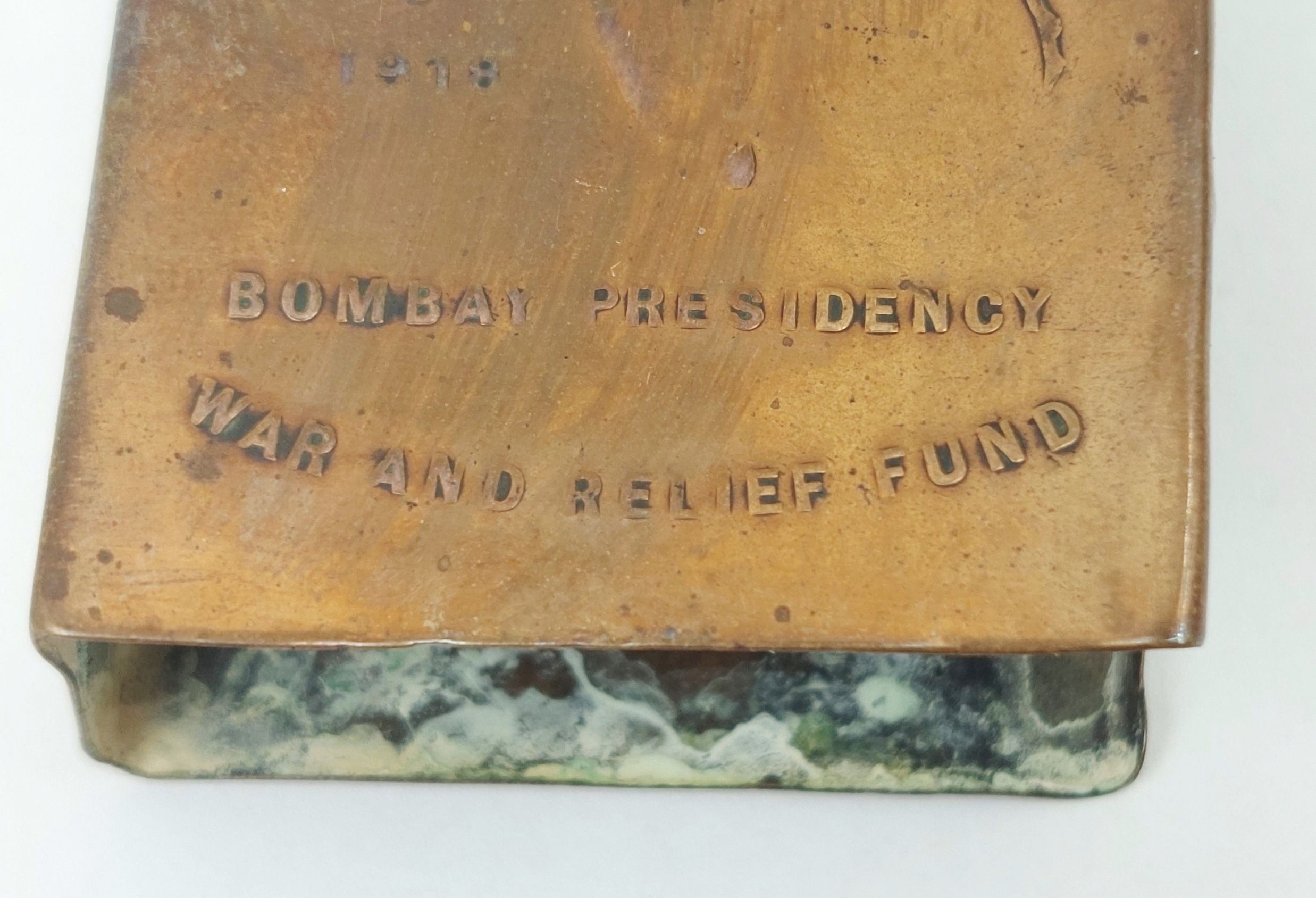 WW1 Trench Art Bombay Presidency Matchbox Cover - Image 4