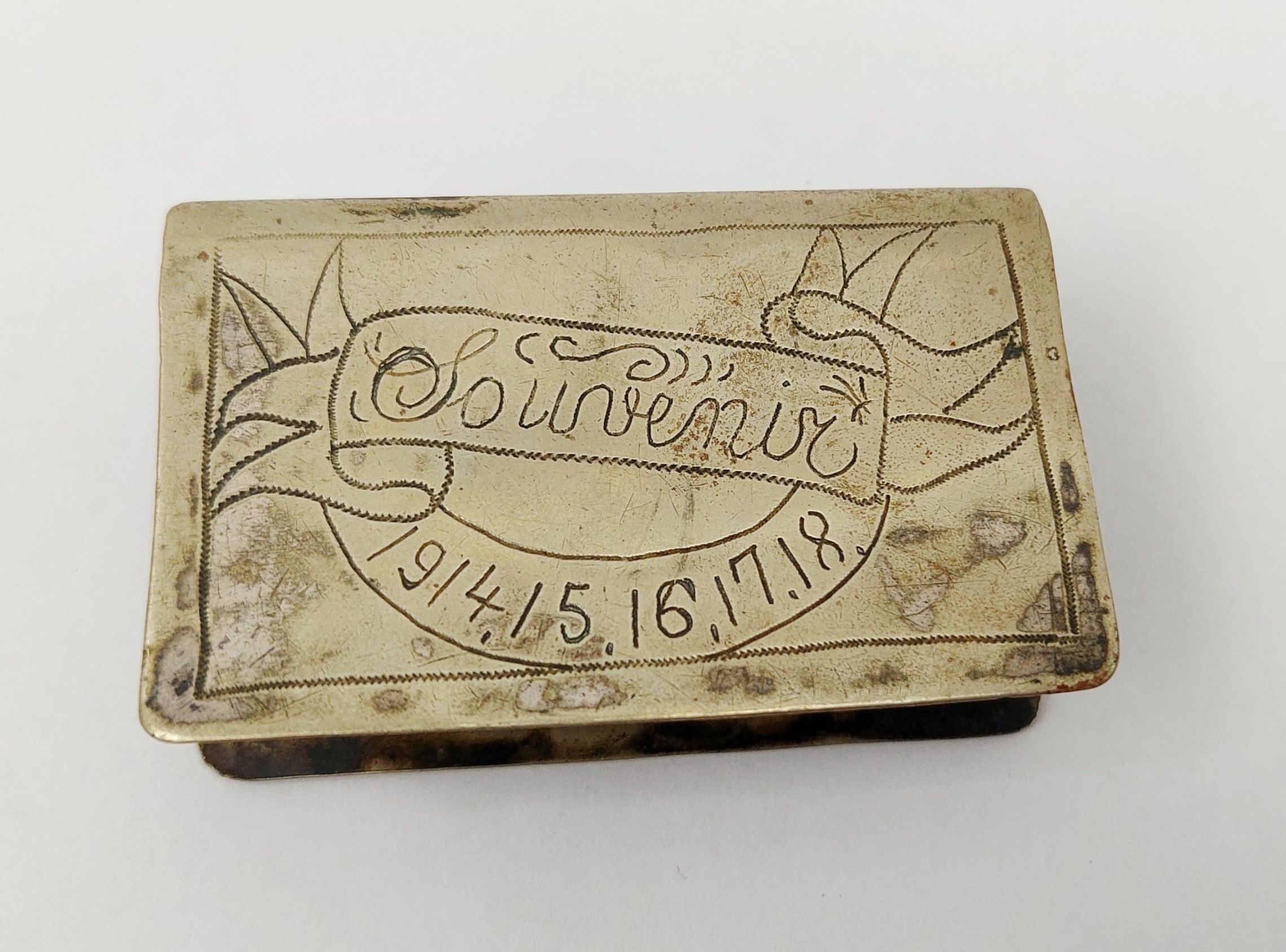 WW1 Trench Art Matchbox Cover - Image 2