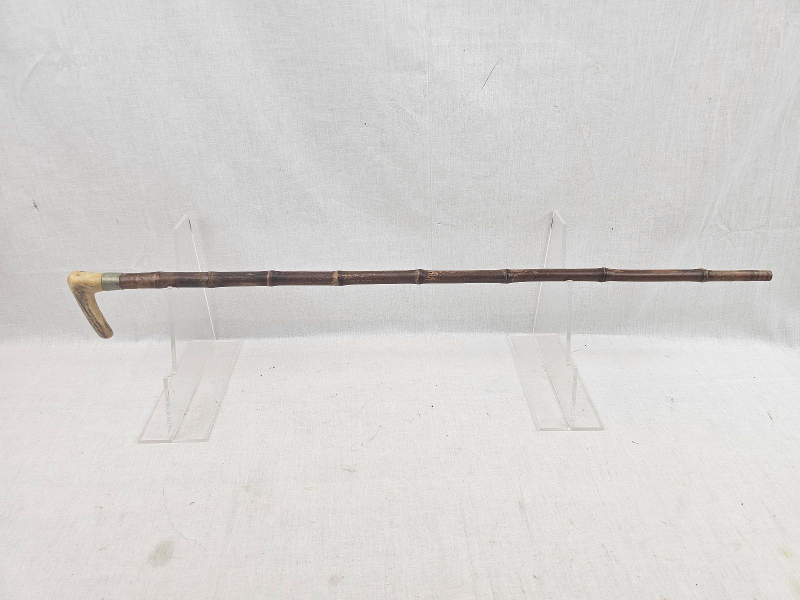 Wooden Walking Cane with Bone Grip