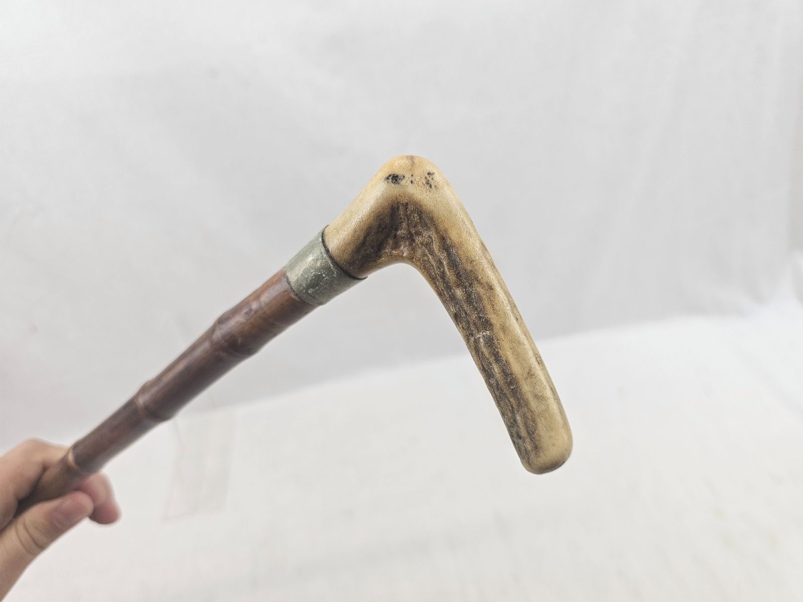 Wooden Walking Cane with Bone Grip - Image 5