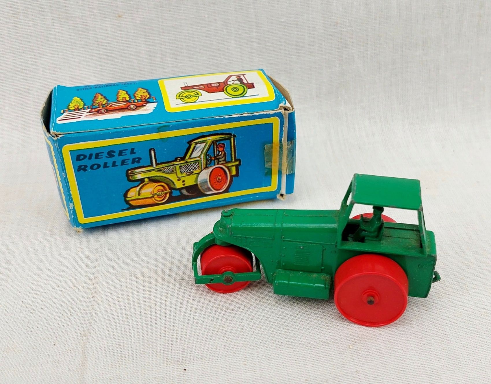 1960s Boxed Diecast National Toys Of Hong Kong Diesel Roller