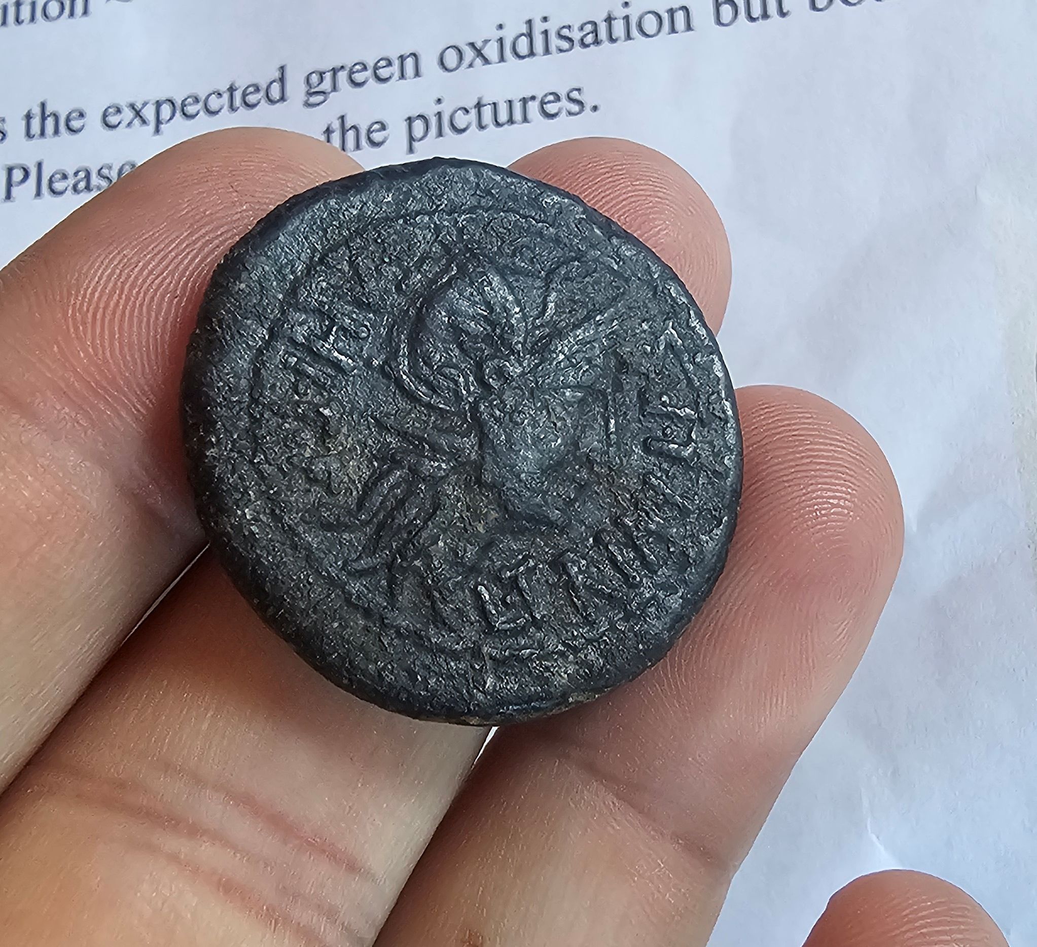 3rd-2nd Century Roman Republic Iberic Peninsula Rare Variant of 'AS Coin from Valencia #5 - Image 3