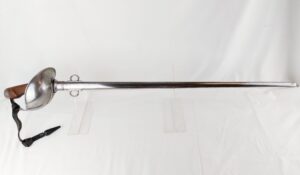 British, WW1, 1908 Pattern Cavalry Sword & Scabbard, Dated April 1915, Marked Sherwood Rangers Yeomanry, with Portepee