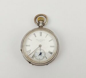Birmingham 1892 Sterling Silver Top Wind Pocket Watch By Illinois Watch Co